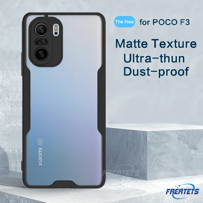 

For POCO F3 Translucent Phone Case 0,2mm Ultra-Slim Matt Semi-Transparent Anti-Fingerprint Light-Weight