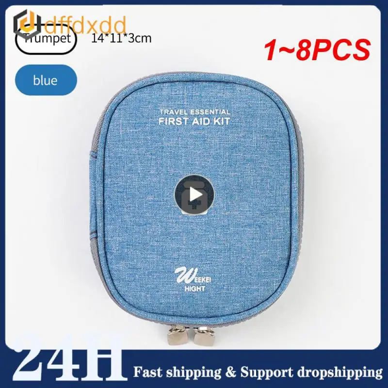 

1~8PCS Home First Aid Kit Large Capacity Empty Medicine Storage Bag Portable Travel Medicine Box Survival Bag Emergency Bag For