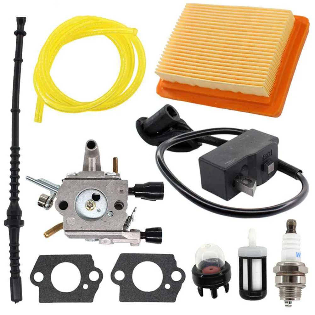 

Gasket Carburetor Kit Ignition Coil Parts Set Tools Air Filter Carburetor For STIHL FS120 FS200 FS250 FS300 Useful