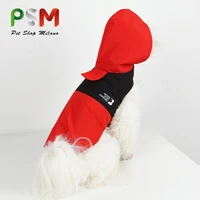 psm pet clothes dog raincoat rainproof breathable portable stitching color small dog medium dog new two legged raincoat