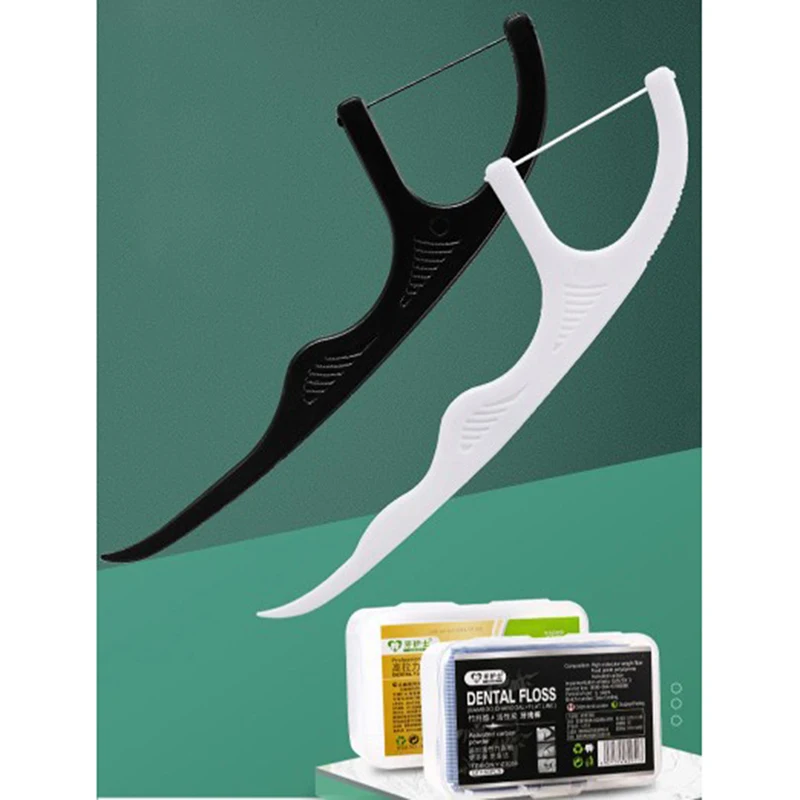 

50 шт./корд. Одноразовая Бриллиантовая плоская зубная нить для чистки межзубных зубов