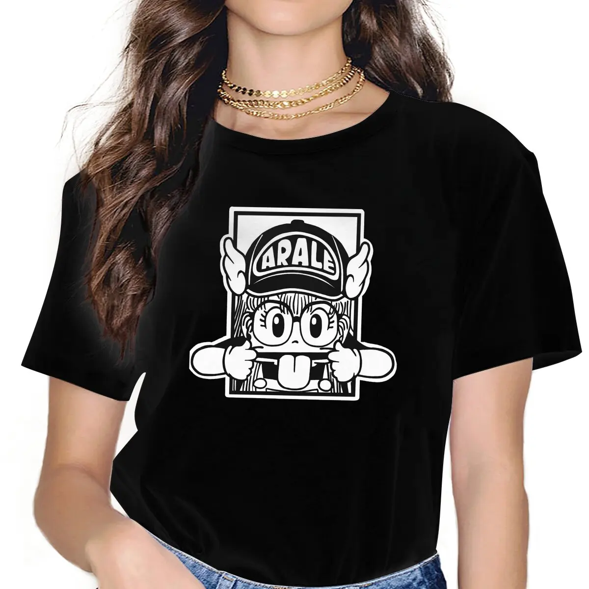 

Dr Slump Robot Girl Anime ARALE Tshirt Homme Clothes Unisex Blusas T Shirt For Women