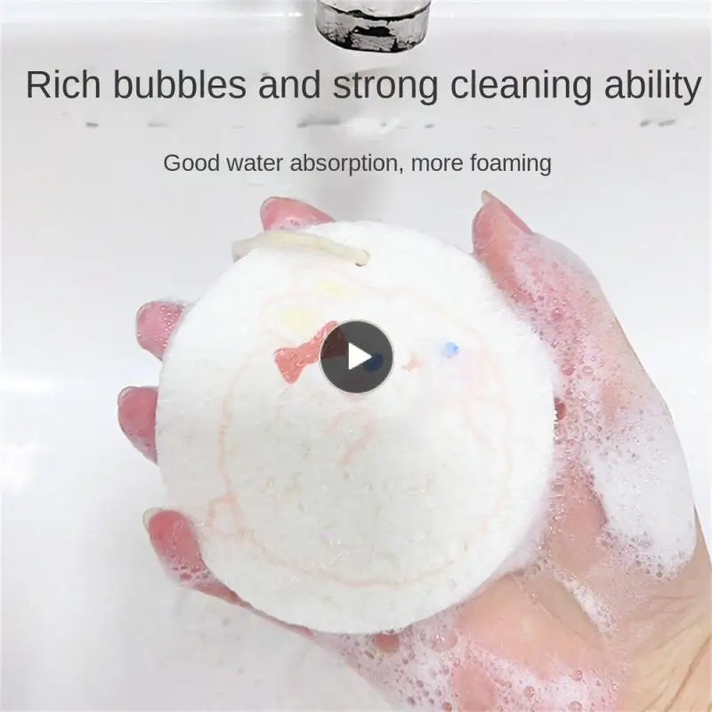 

11×7×2cm Environmental Protection Sponge Rub Compressed Wood Pulp Cotton Pot Brush Does Not Touch Oil Pollution-free Wipe