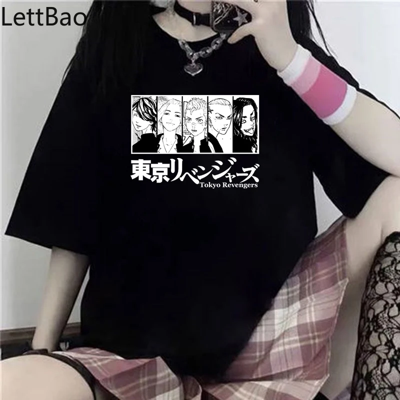 

Summer Cotton Short Sleeve Anime Print T-Shirt Mickey Drake Kazutora Baji Takemichi Tokyo Avengers Unisex Fashion T-Shirt Top