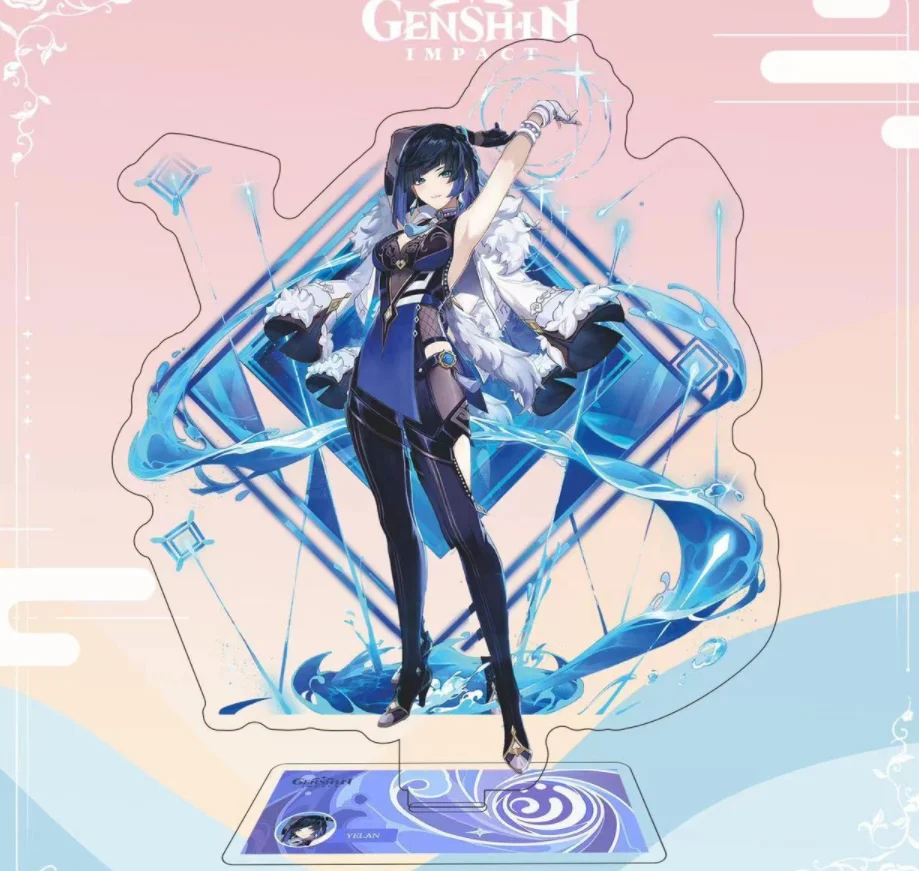 Аниме Genshin Impact toughnari Yelan Venti фигурка на акриловой подставке дисплей Модель
