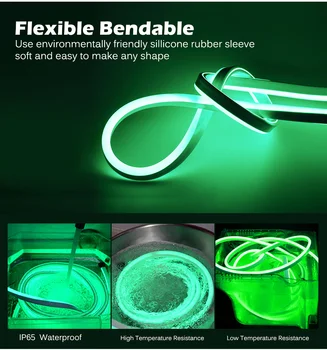 LED Flexible Silicone Neon Light Strip Set 2835 Low Voltage 12V 6*12 Shape Embedded Linear Flexible Light Strip 3