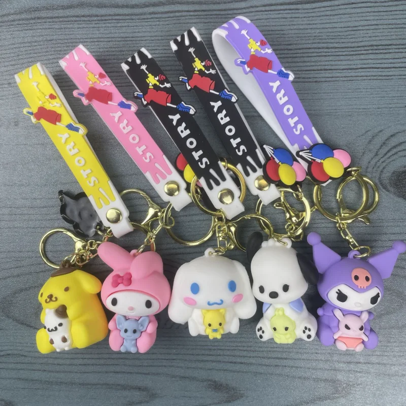 

Брелок для ключей «Hello Kitty» Sanrio Kawaii Аниме Фигурка Милая куроми моя мелодия КТ кошка фигурка сумка кулон для детей игрушки подарок