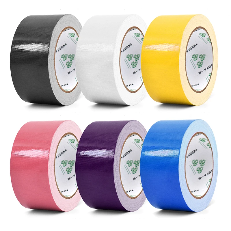 

Color Base Fabric Strong Waterproof Tape Carpet Floor High Viscosity Adhesive Tapes Cloth Duct Tape Multicolor DIY Decoration