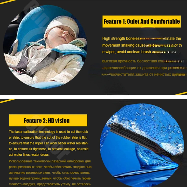 

Front Wiper Blades Set For Nissan Qashqai J10/J11 2006-2017 Fit Pinch Tab/Hook Arms Windshield Front Window Car Wiper Blade