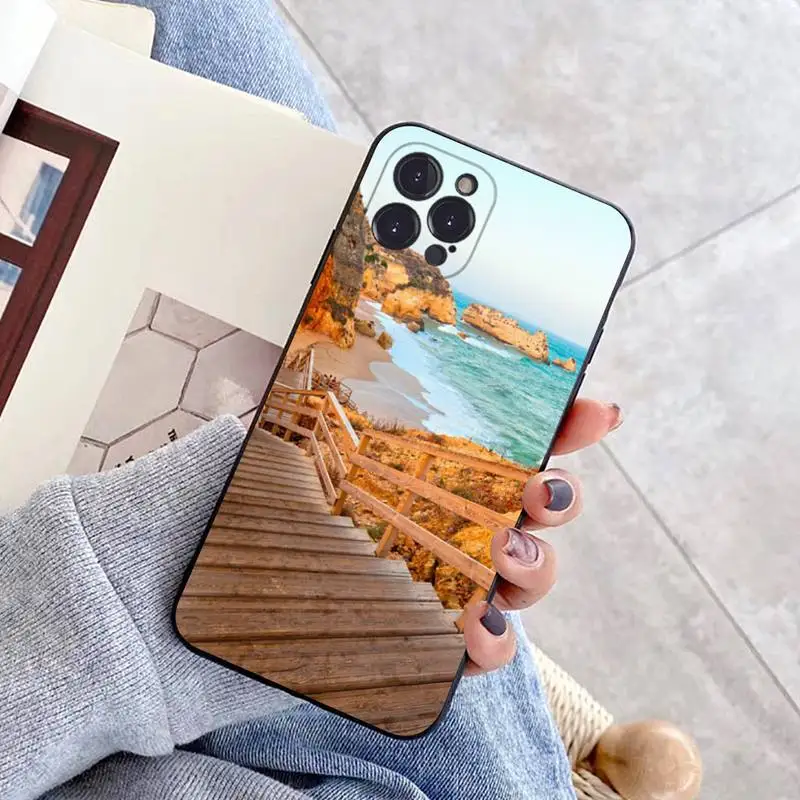 Чехол для телефона Sea Beach iPhone 8 7 6 6S Plus X SE 2020 XR XS 14 11 12 13 Mini Pro Max чехол мобильного -