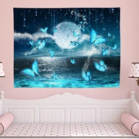 100x75cm fancy butterfly starry tapestry moon stars tapestries beautiful wall hanging blanket for home bedroom dorm decoration