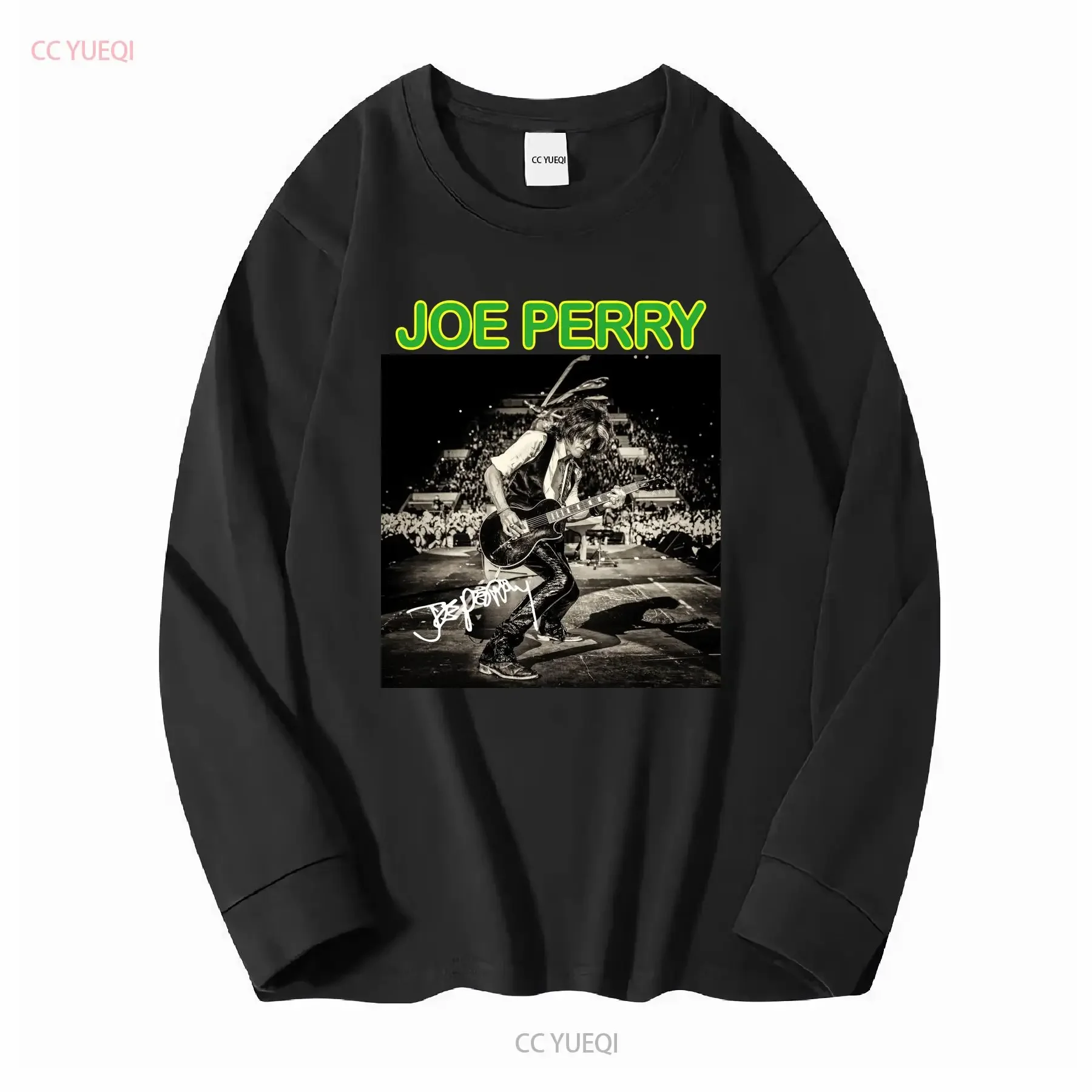 Фото Футболка Signature Joe Perry Have Guitar Will Travel, черная, S 5XL UT860, винтажный потертый, слегка мягкий топ для повседневного ношения №3