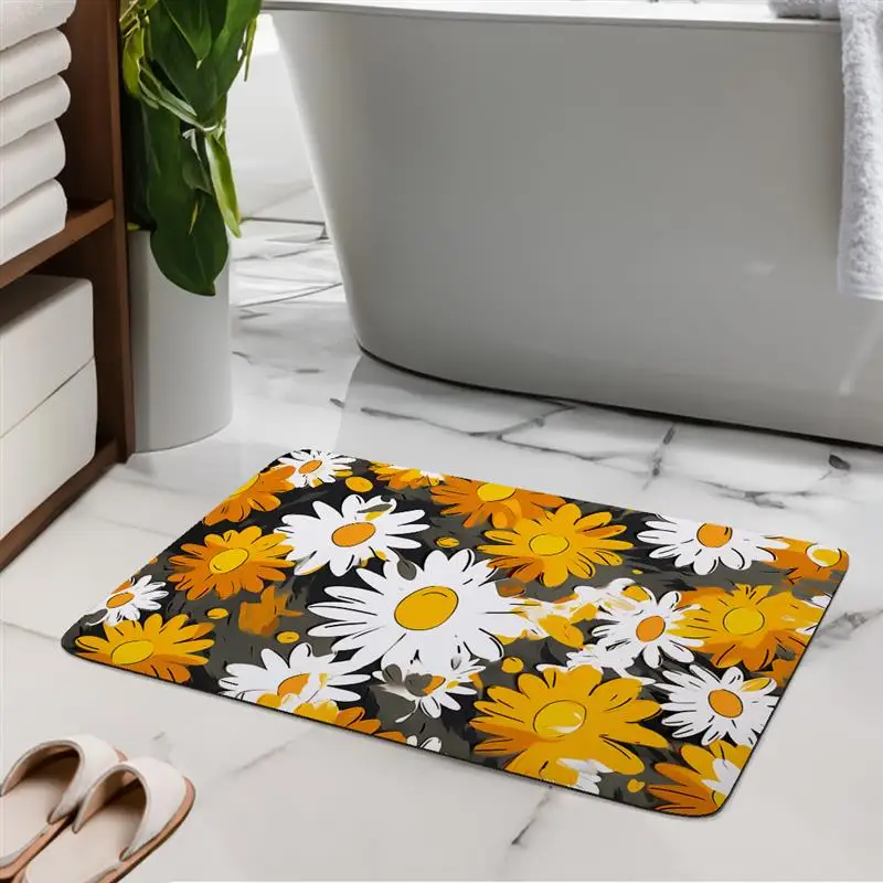 60x40 см Подсолнухи искусственный ковер с принтом украшение для ванной туалета