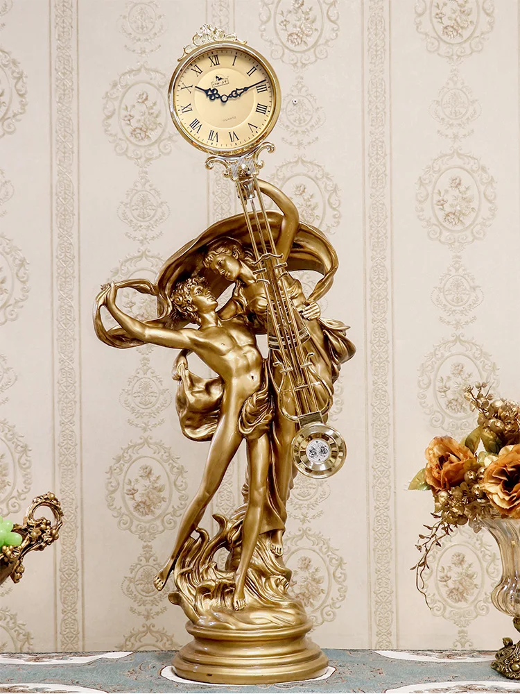 

Настольные часы в европейском стиле, художественные напольные часы-маятник, украшения, Креативный новый роскошный стол в китайском стиле