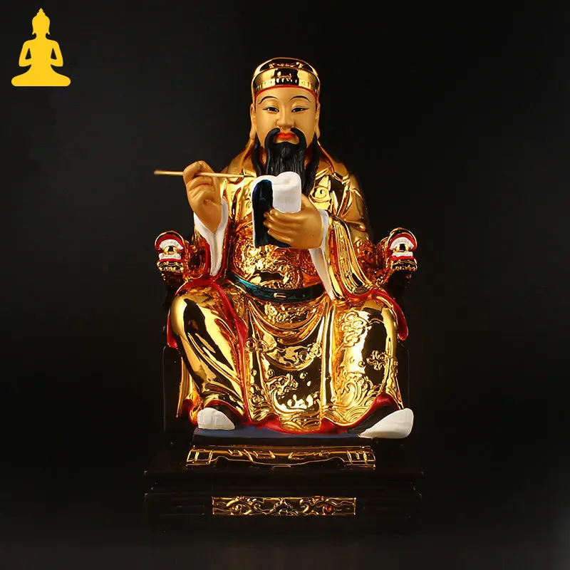 

Сверхбольшая полимерная позолоченная буддистская Изысканная Статуя Бодхисаттва Гуаньинь высокого качества 29 см, тибетская статуя/фигурная статуя
