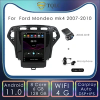 car radio android 11 0 tesla style vertical player 9 7 inch for ford mondeo mk4 2007 2010 carplay multimedia player autoradio