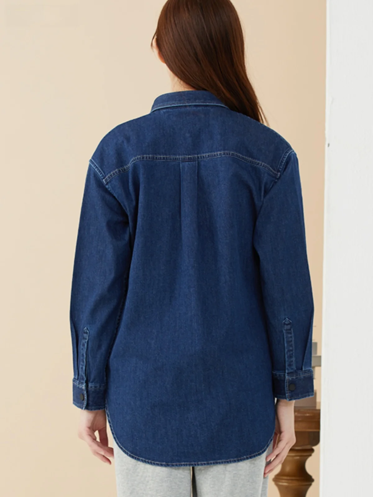 [Мягкая хлопковая эластичная] Boston 2024 весенне-осенняя новая женская длинная