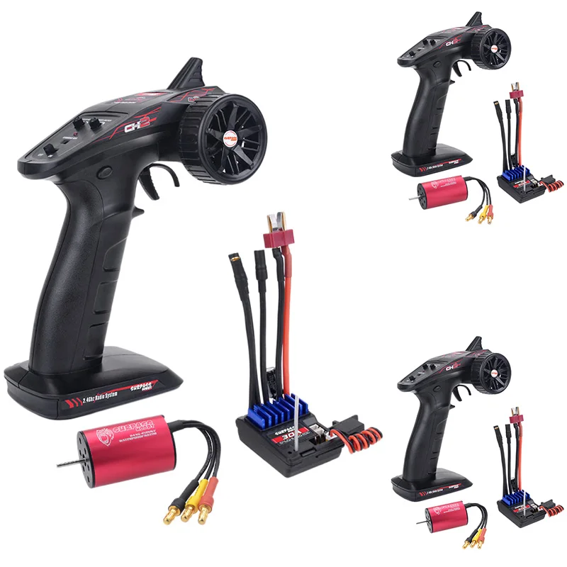 

SURPASS HOBBY RC 2.4G CH2 Transmitter/Receiver+Waterproof Brushless Motor +2 In 1 Esc Comb Set For RC Car Boat