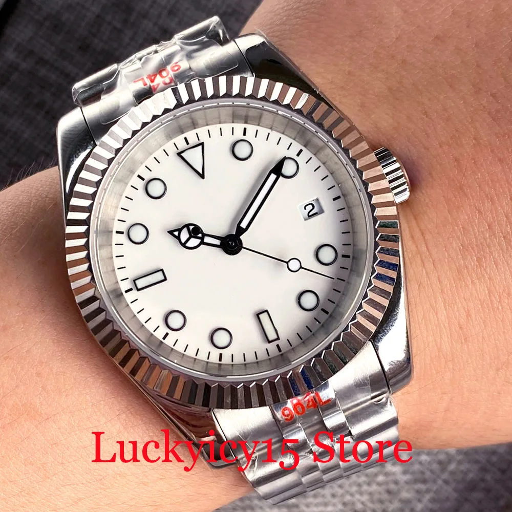 

BLIGER White Dial 36MM/39MM NH35 MINGZHU MIYOTA 8215 PT5000 Movement Automatic Wristwatch Men's Sapphire Glass Jubilee Bracelet