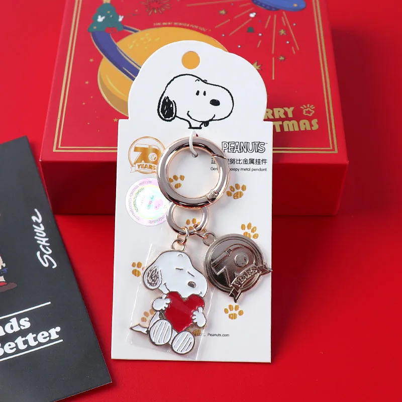 Оригинальный Металлический Брелок Snoopy с мультяшным рисунком брелок-подвеска для