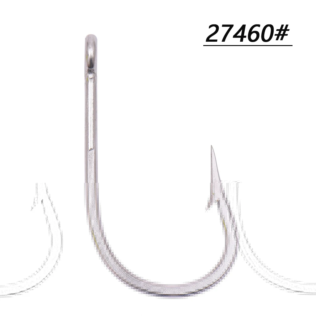 Рыболовные крючки с длинным хвостовиком из нержавеющей стали 8/0 # высокопрочные