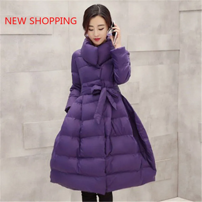 2021 NEW Womens Coat Winter Down Jackets Women Black Long Coat Silm Thick Warm Parkas Outerwear Women's Clothing Snow Coats