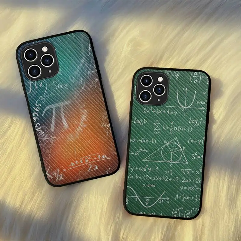 

Physics Chemical Mathematics Phone Case Hard Leather Case for iPhone 11 12 13 Mini Pro Max 8 7 Plus SE 2020 X XR XS Coque