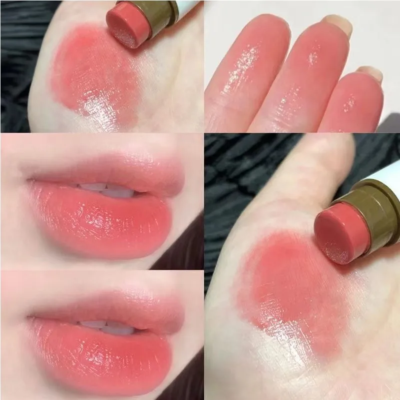 

Cute Fruit Lip Balm Peach Tea Color Lip Gloss Natural Lasting Moisturizing Lighten Lip Lines Color Changing Jelly Plump Lip Care