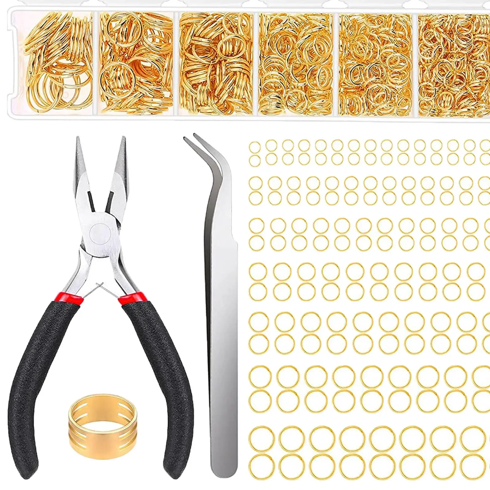 

1500pcs/set Jump Rings Jewelry Making Necklace Repair Supplies for Bangle