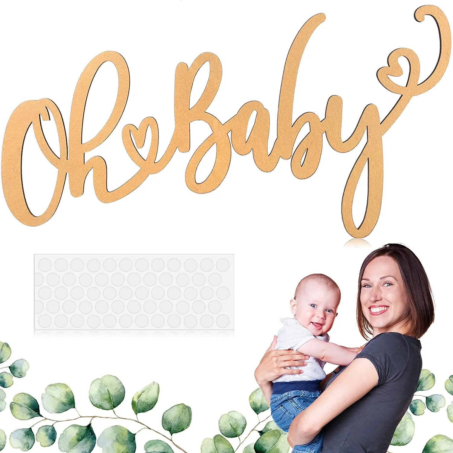 

Oh Baby Sign Baby Shower Decoration Favors Oh Baby Wooden Sign for Backdrop Hanging Sign for Gender Reveal Party Decoration Supp