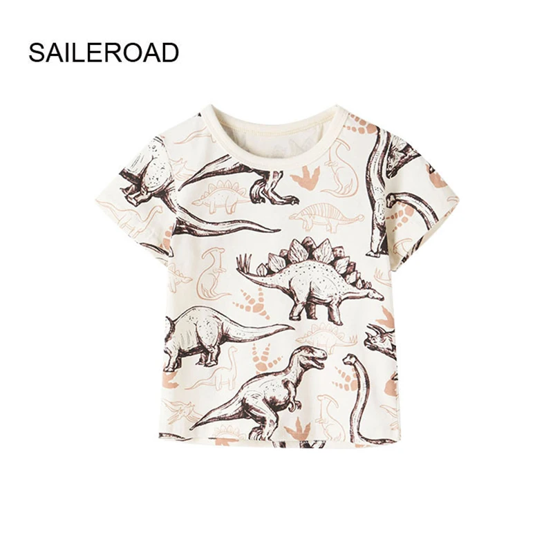 

Летняя хлопковая футболка с коротким рукавом, с рисунком