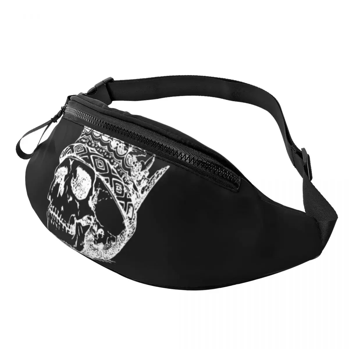 

Born To Shit Skull Nihilism Waist Bag Funny Words Polyester Fashion Waist Pack Ladies Travel Bag