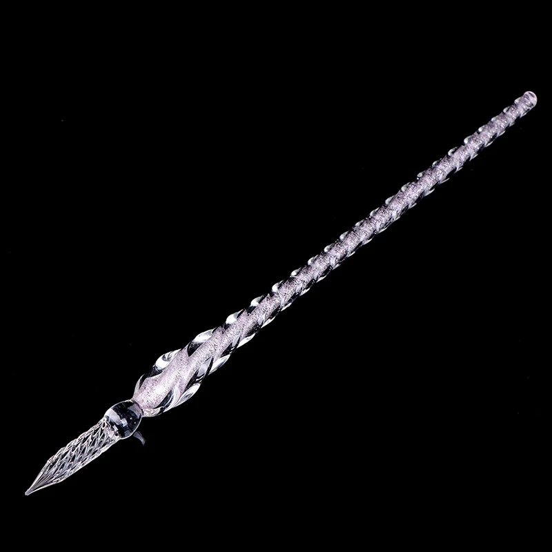 Винтажная стеклянная перьевая ручка SD&HI