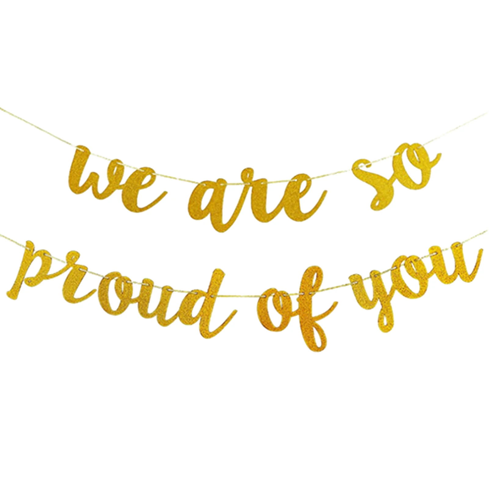 

Hanging Flag Ceremony Background Home School Graduation Banner Indoor Outdoor Gift We Are So Proud Of You Party Decoration