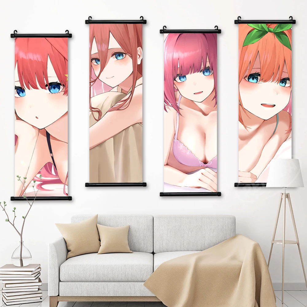 

Canvas Home Anime Decor Wall Artwork Nakano Itsuki Painting Hanging The Quintessential Quintuplets Scrolls Print Picture Poster
