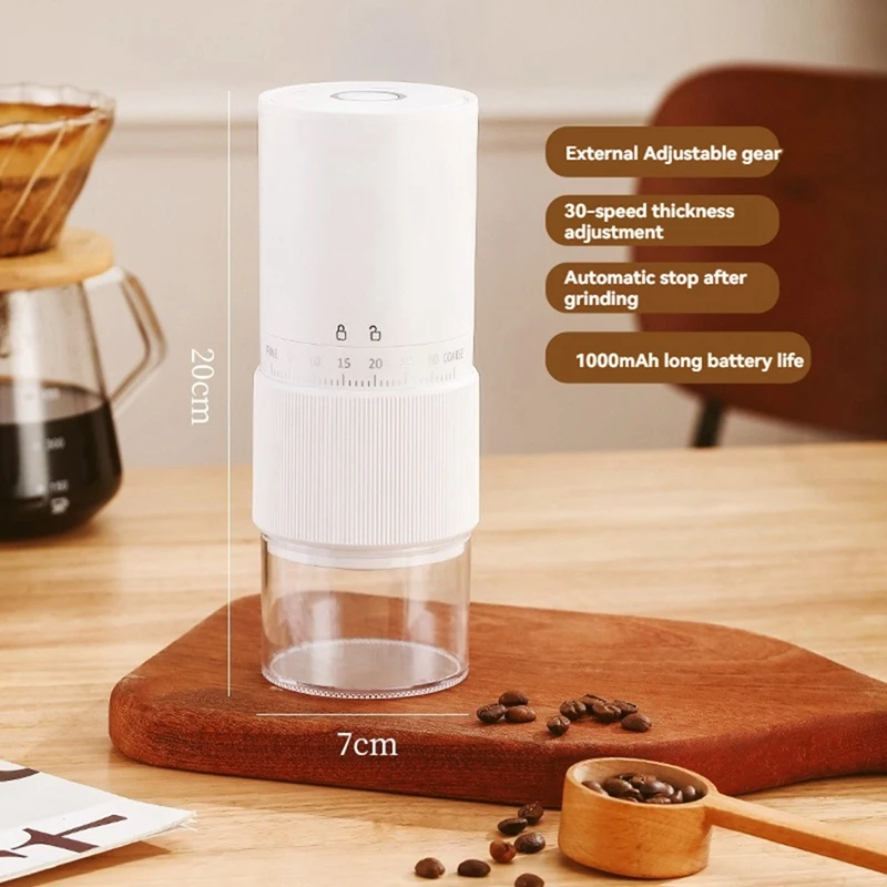 Портативная кофемолка с жерновами маленькая электрическая 30 регулируемыми