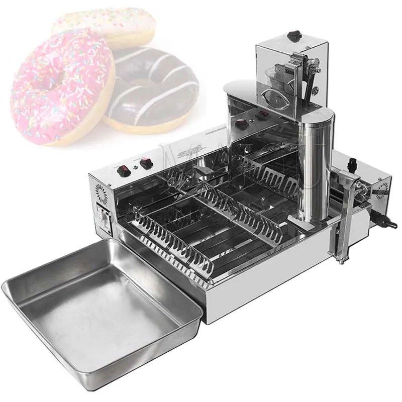 Commercial Electric 4 Rows Automatic Donut Maker Machine Mini Donut Fryer Machine