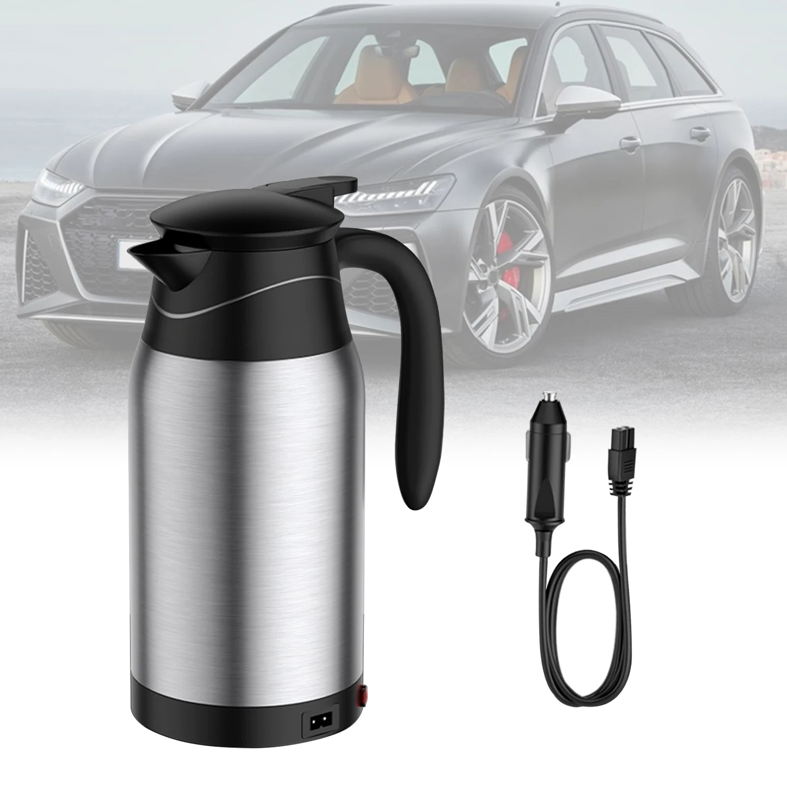 

1L Portable Car Kettle 12V 24V Tea Coffee Fast Water Bottle Boiler Pot Camping Travel Car Kettle Electric Heating Cup Heater
