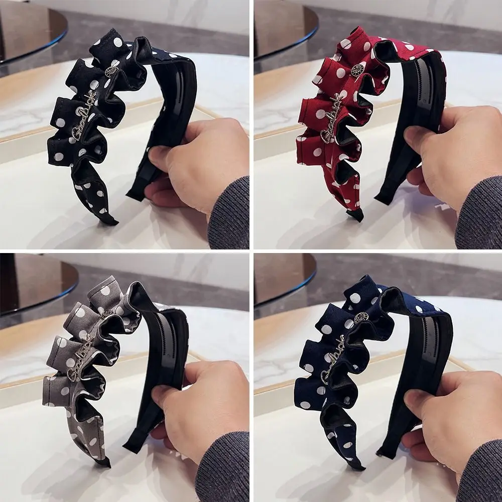 

Hair Accessories Bowknot Wide Elegance Hair Bands Headbands Wave Point Headwear