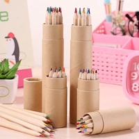 professional new set 12 color natural wood color pencil color high quality student drawing pencil school office supplies