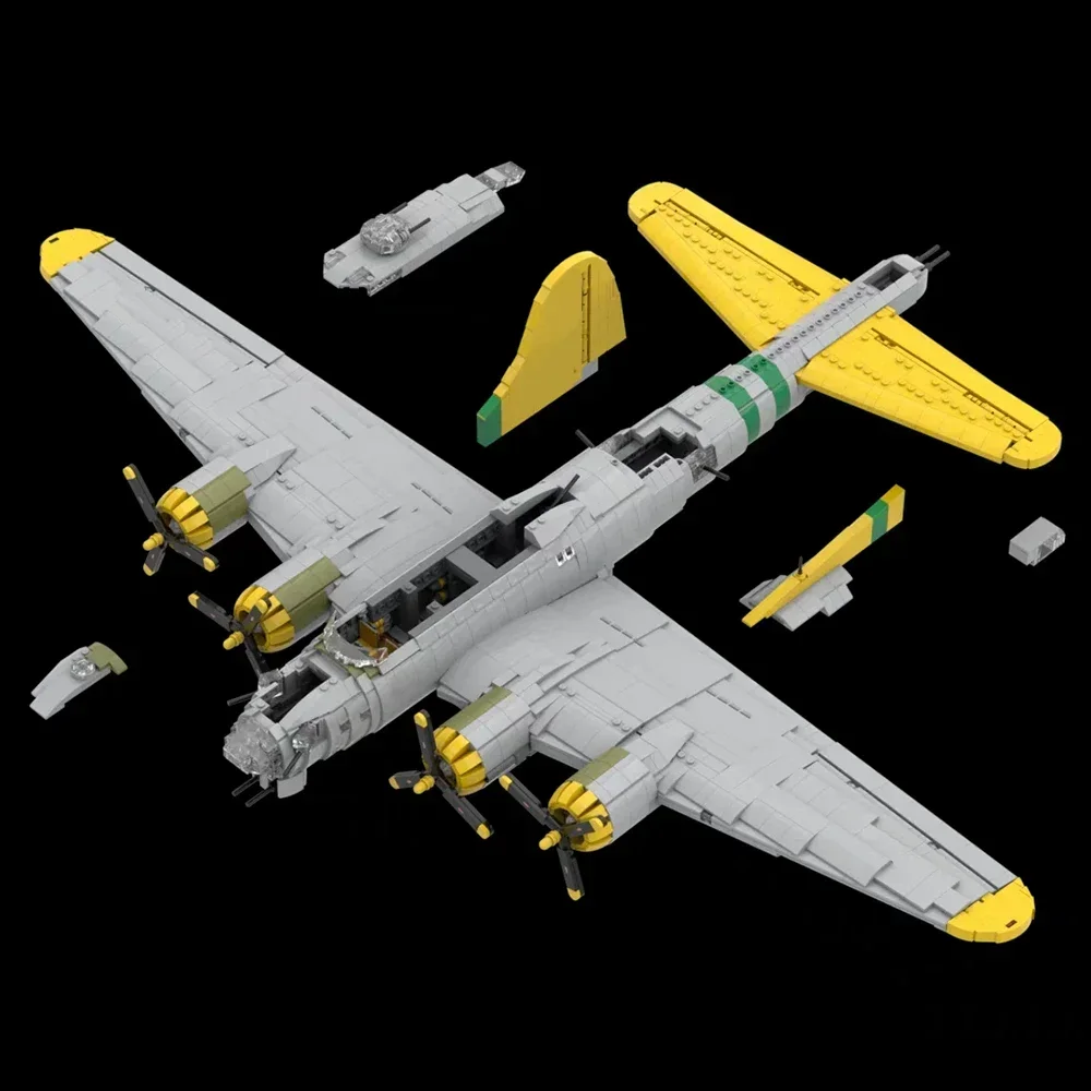 Космическая серия Boeings B-17 летающая крепость строительные блоки MOC авиационный