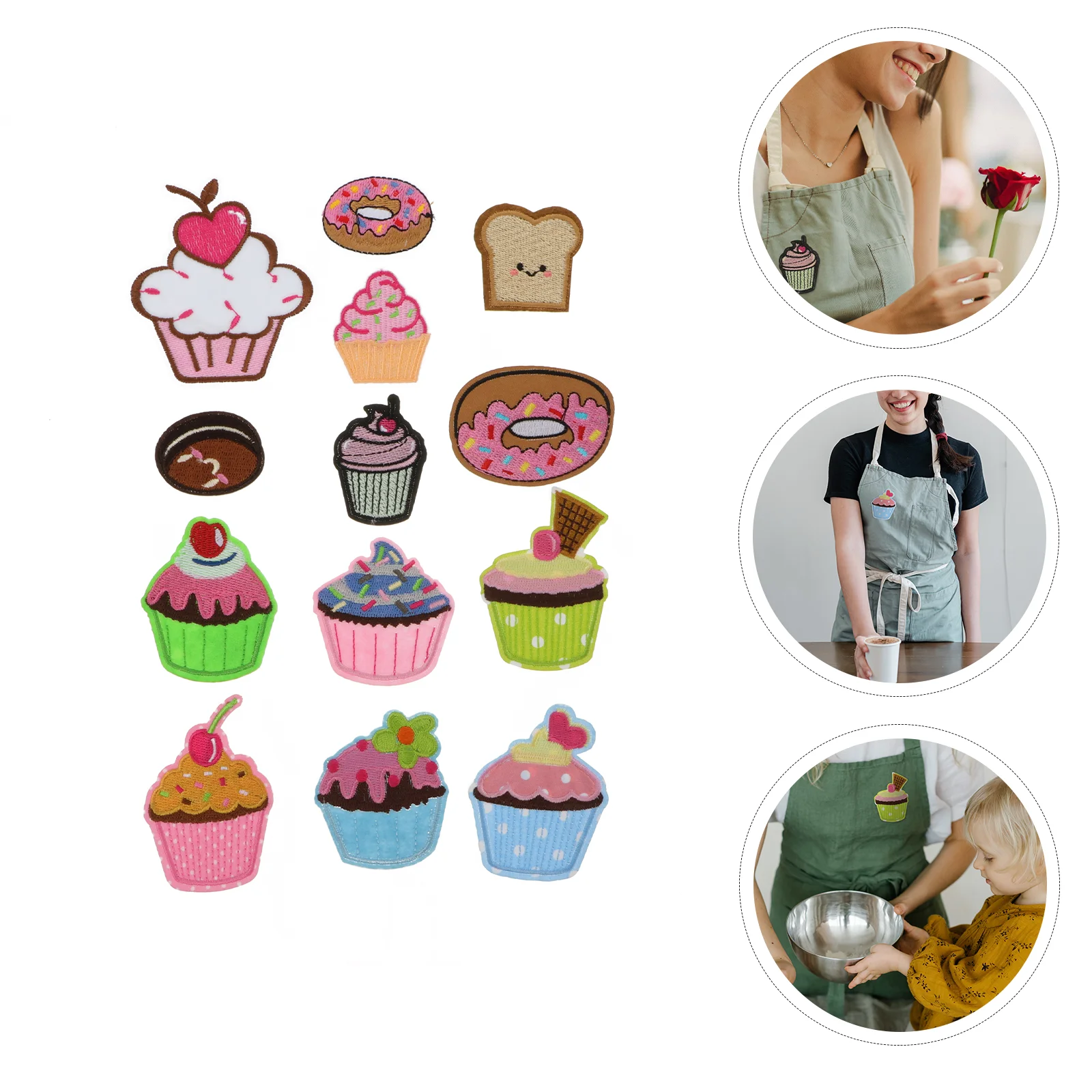 

Patch Embroidery Sewing Cupcake Diy Cakefor Sticker Iron Embroidered Applique Logo Lron Costume Badge Clothes Decor Sewclothing