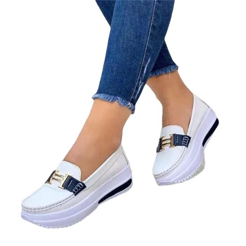2023 Spring New Platform Comfortable Women Sneakers Fashion Thick Bottem Casual Shoes Women Increase Vulcanize Shoes Plus Size