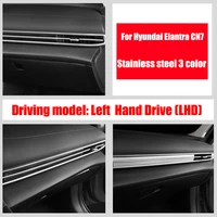 for hyundai elantra cn7 2020 2021 interior accessories stainless car centrol console front air conditioning outlet vent frame
