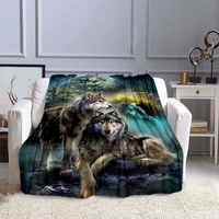 3d wolf blanket sofa blankets for beds super soft warm blanket cover flannel throw blanket portable travel throw blanket