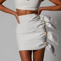 2021 new summer sexy womens new style pu short leather skirt high waist metal buckle strap hip skirt casual pencil mini skirt