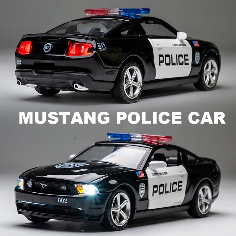 Модель автомобиля из сплава 1:32 2006 Ford Shelby Mustang GT350 модель полицейского 911 модели