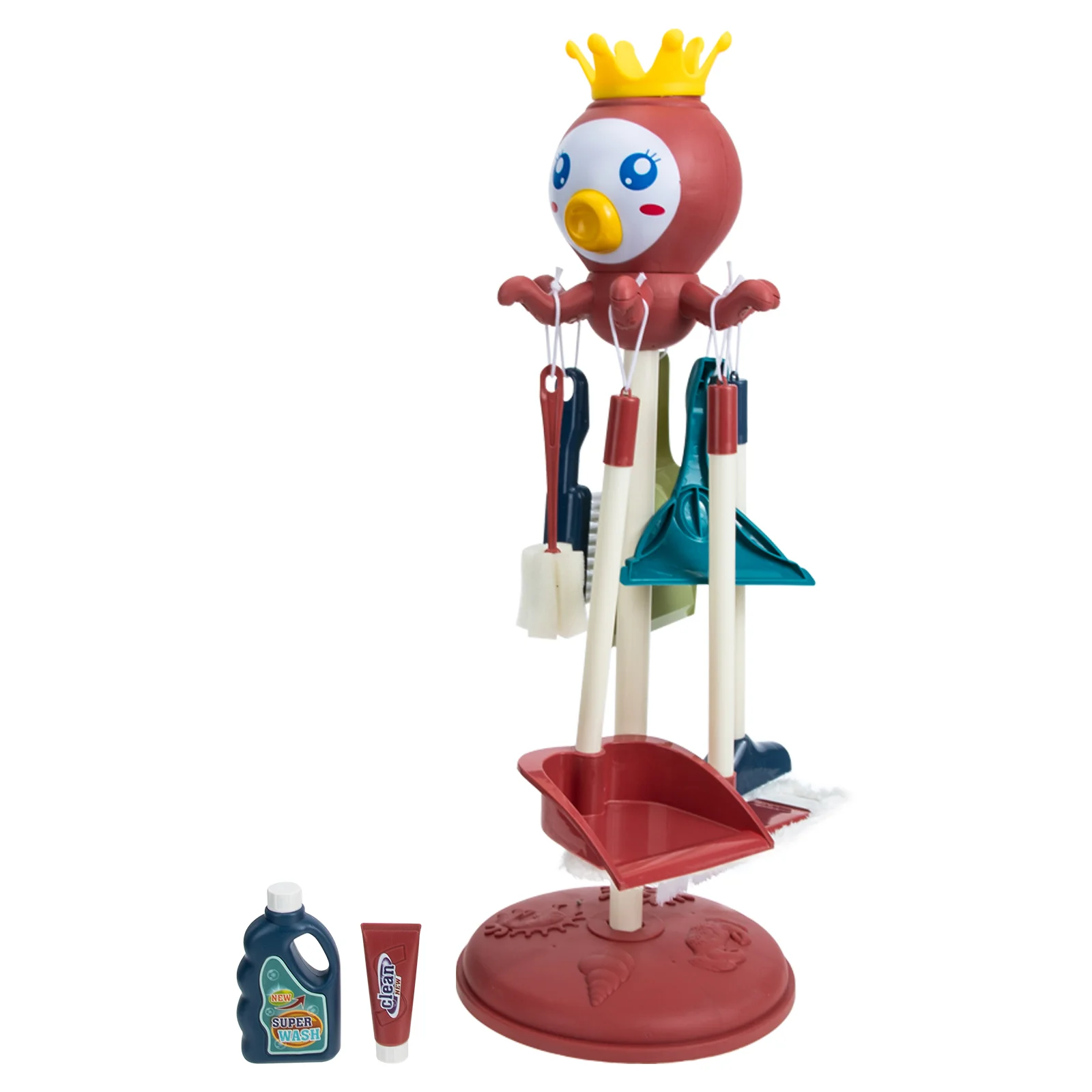 

1 Набор детских инструментов для имитации чистки, Обучающий набор метлы, игрушечная вещь