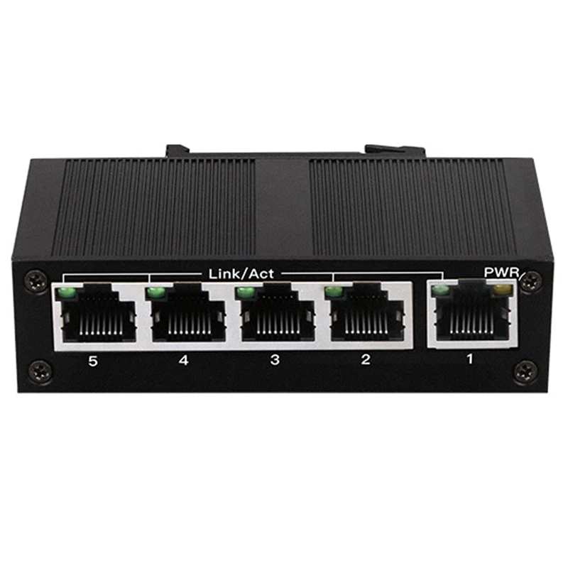 Фото 5-портовый 100 Мбит/с сетевой коммутатор Ethernet коммутатор промышленного класса неуправляемый рельсовый Тип Промышленный сетевой сплиттер №4