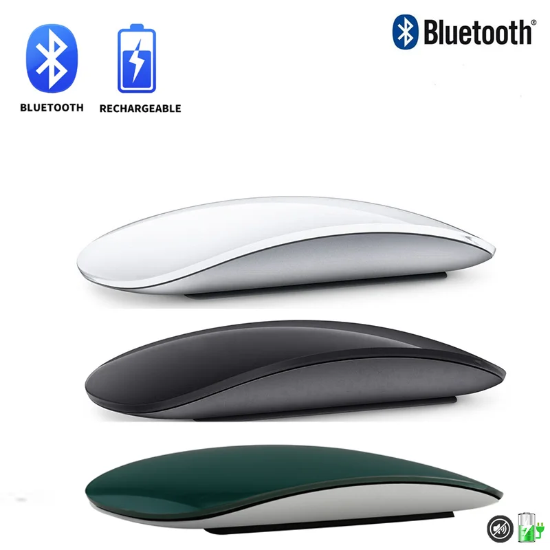Bluetooth Wireless Mouse Rechargeable Arc Touch Magic Silent Thin Ergonomic Mini Mice For Apple Laptop Microsoft Mac iPad |